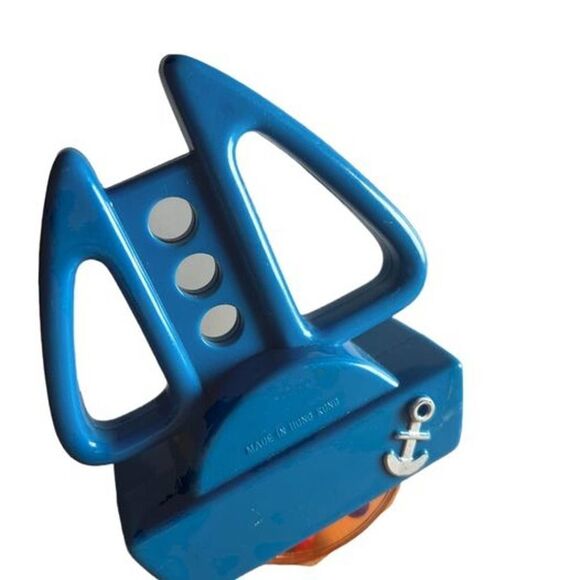 Vintage Blue Toddler Anchor Toy 4.5” Made in Hong Kong - Picture 1 of 7
